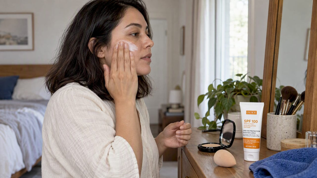 Protection sunscreen used before makeup application
